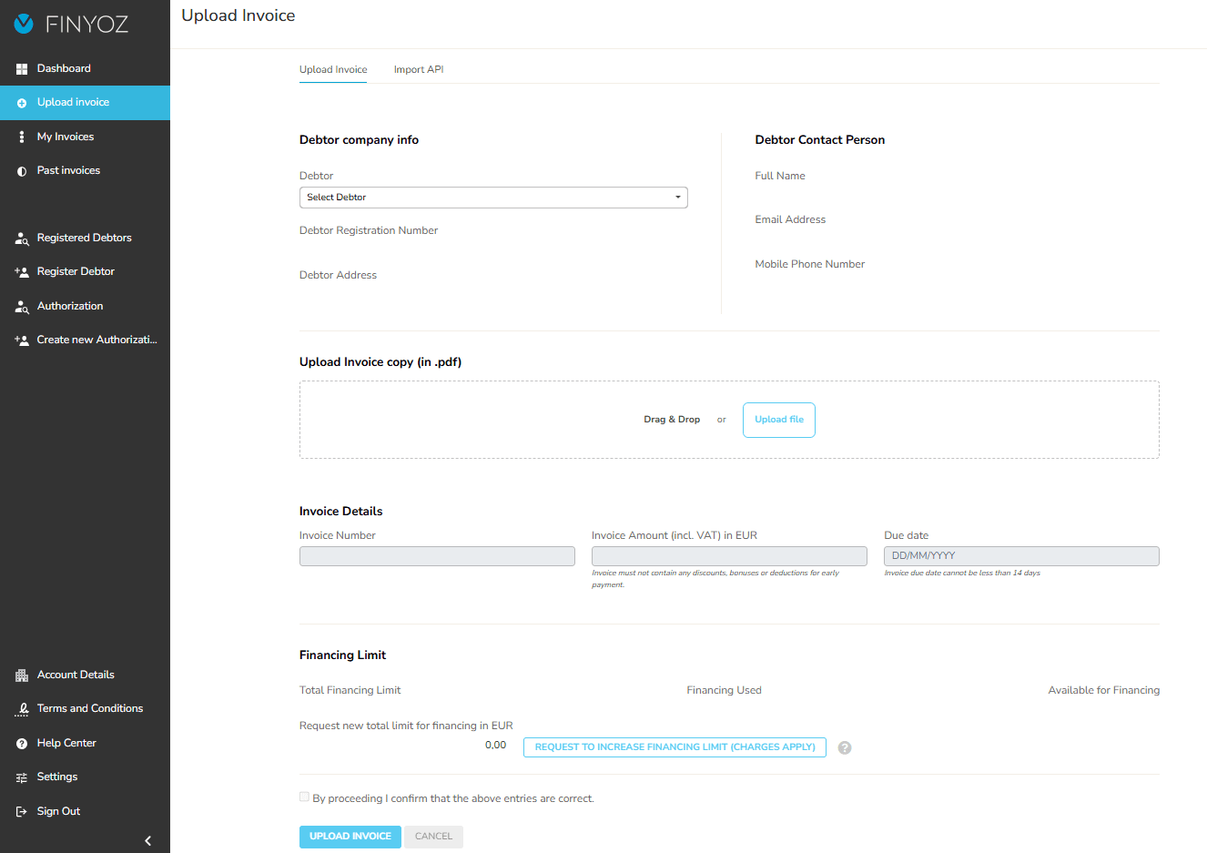 Complete Order & Upload Invoice